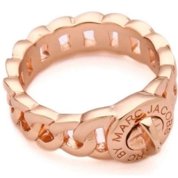 Marc By Marc Jacobs Jewelry - Marc By Marc Jacobs Logo Turnlock Ring Rose Gold NWT